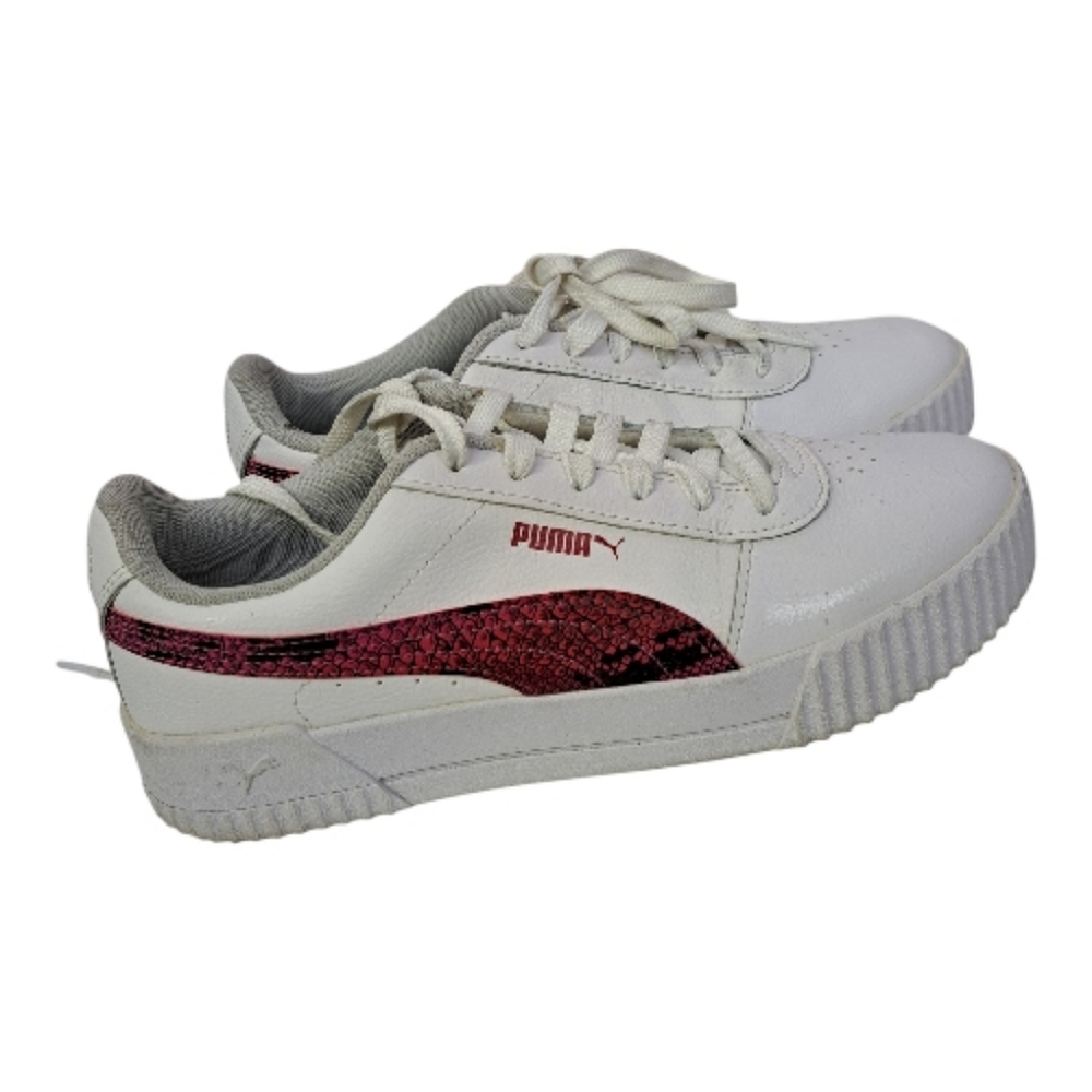 Puma Womens Carina Leather FS Snakeskin Persian Red